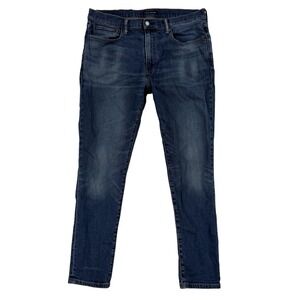 Lucky Brand 105 Jeans Mens 36x32 Slim Taper Blue Medium Wash Stretch Denim Pants